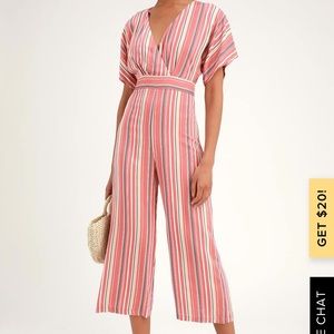 Lulu's Vacation Bae Rusty Rose Jumpsuit
